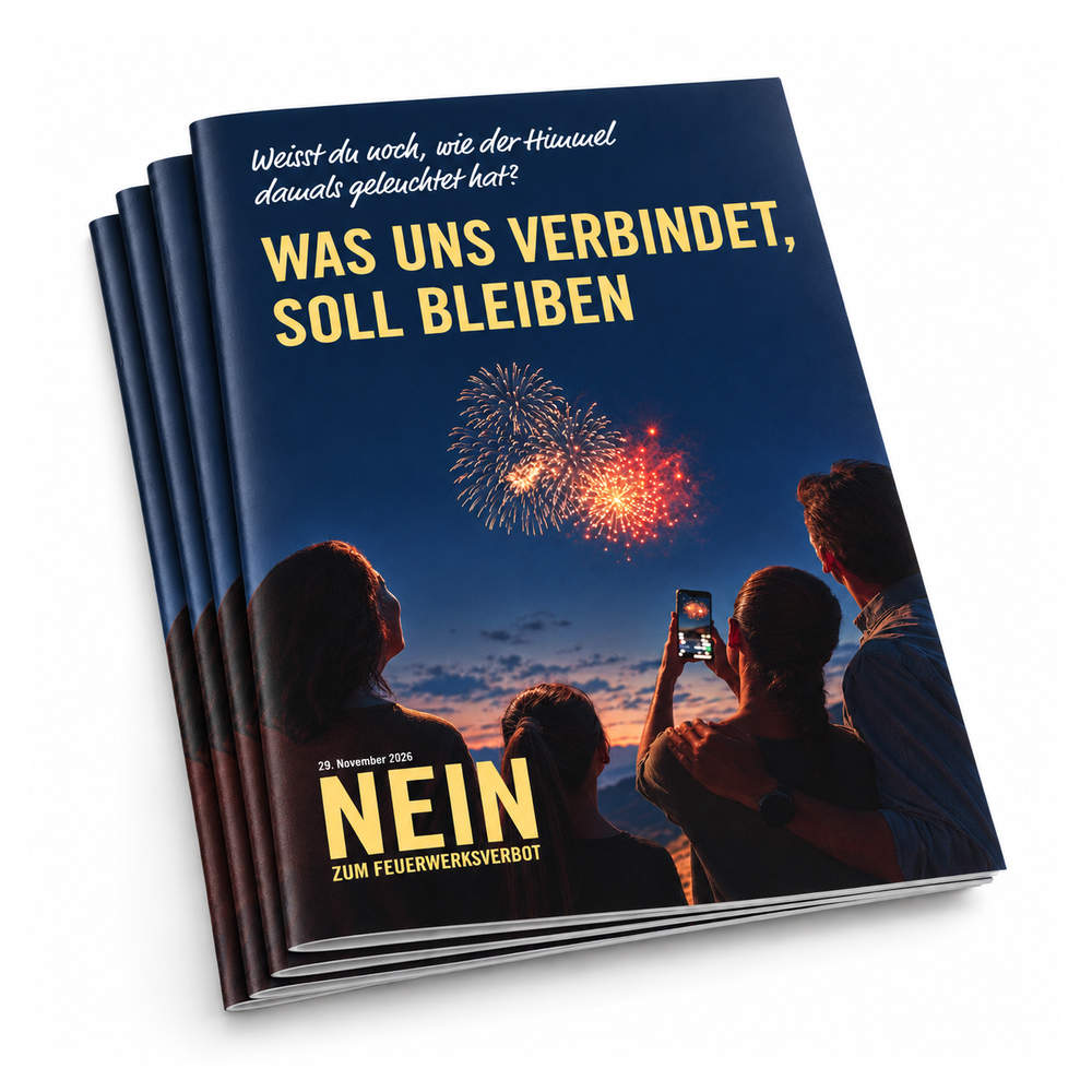 Kampagnenflyer «Nein zum Feuerwerksverbot» – A5